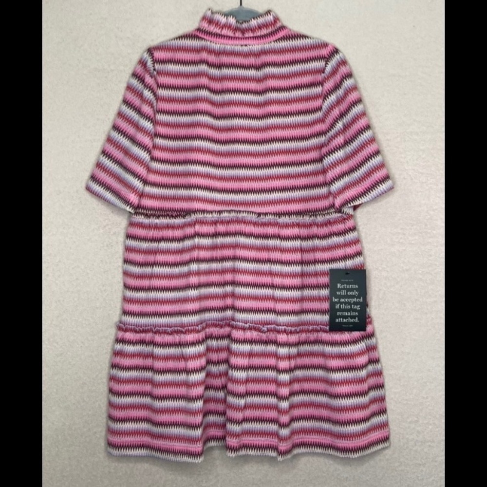 NEW Tuckernuck Zigzag Knit Stripe Crawford Dress Women’s M Pink Feminine Casual - Picture 6 of 12
